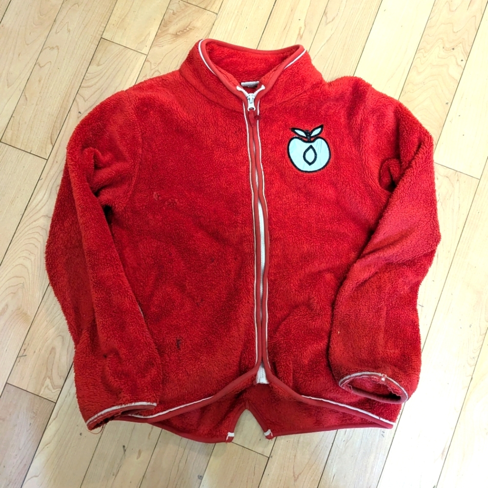 Smafolk red fleece sweater